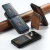 SUTENI H02 For iPhone 16 Pro Case Waxy Texture Leather+TPU Card Slots Kickstand Phone Cover