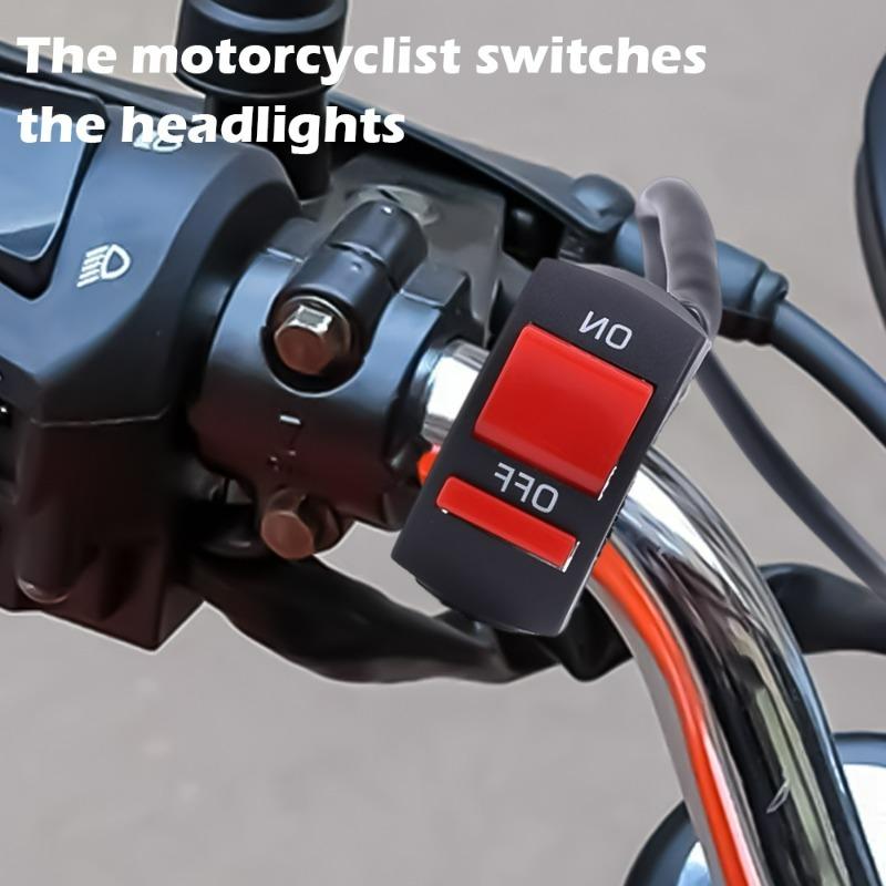 Motorbike ON OFF Button Switch LED Headlight Modification Handlebar Flameout Switches Headlight Signal Lamp Control Buttton 12V