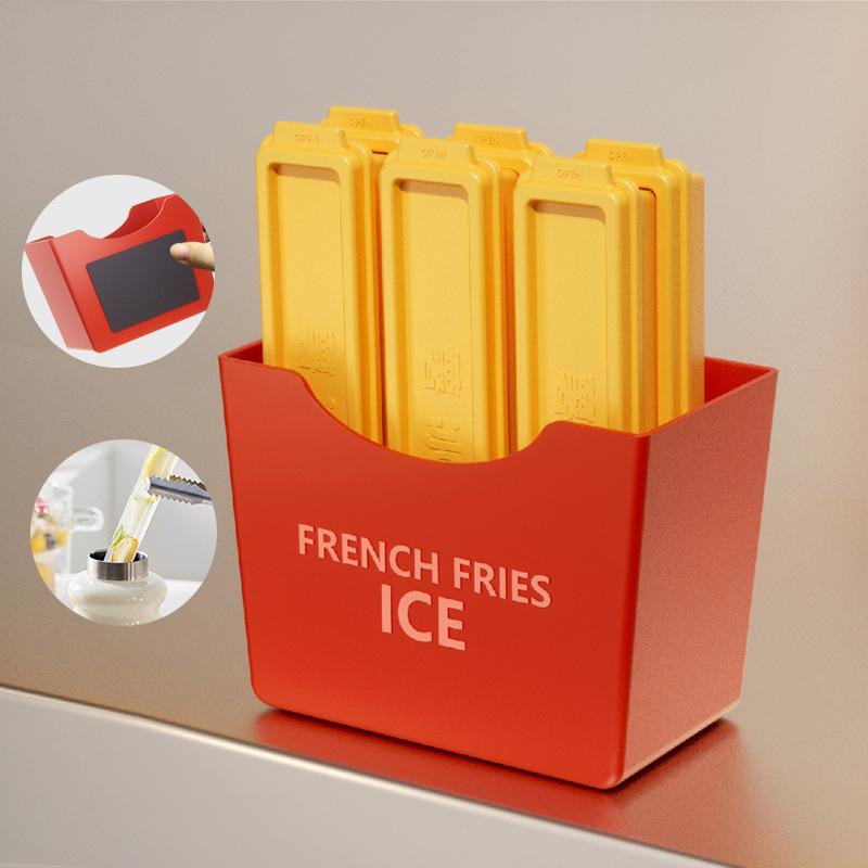 Ice Cube Tray Long Ice Stick Tray Plastic With Lid Rectangular Narrow Stick Easy Release Ice Mold For Juice Cocktail Bar Tools