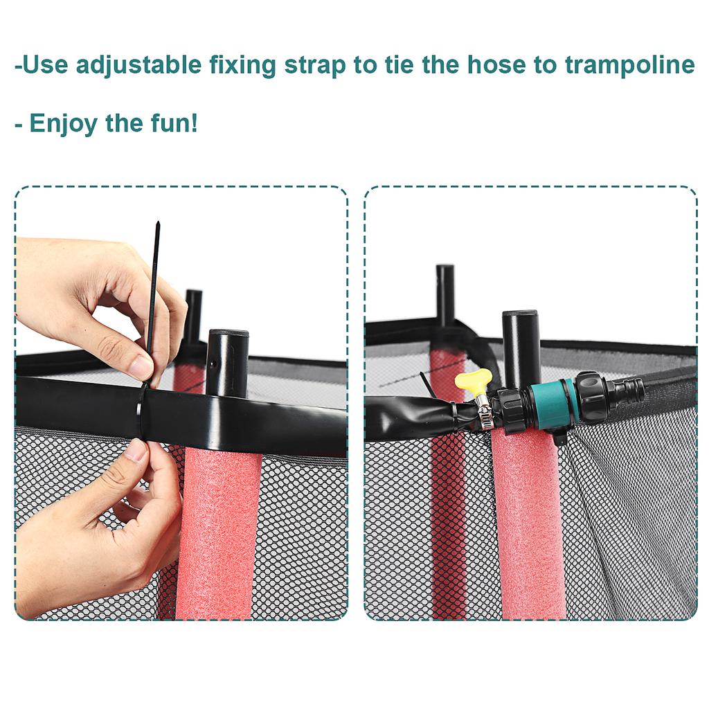 Buy 39.4Ft Trampoline Sprinkler Kids Spray Waterpark Fun Summer Water ...