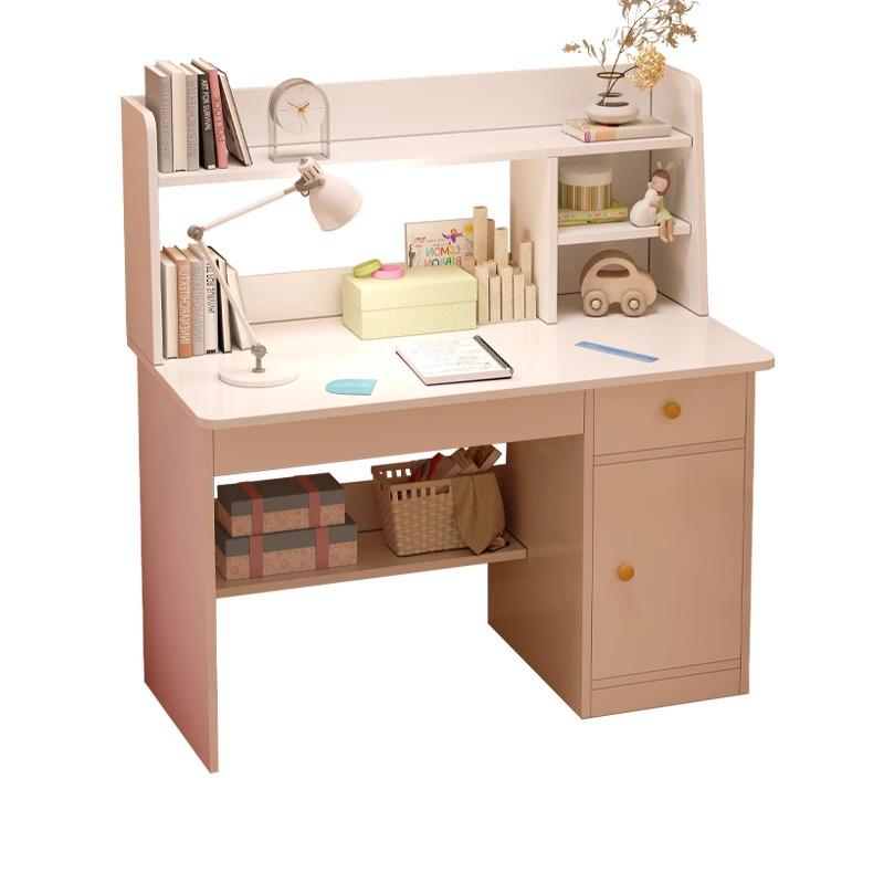 Primary School Students’ Desk & Chair Set with Integrated Bookshelf – Simple Study & Writing Computer Desk