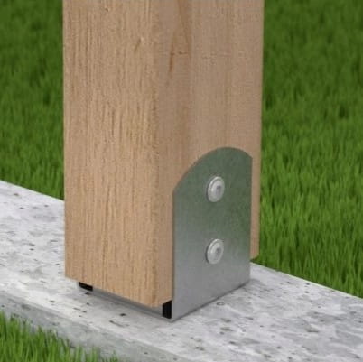 Post base 81x120x60mm gold anchor