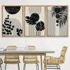 3pcs Canvas Print Wall Art Geometrid Plant Collage Abstract Shapes Illustrations Mid Century Modern Art Neutral Boho Decor No Fr
