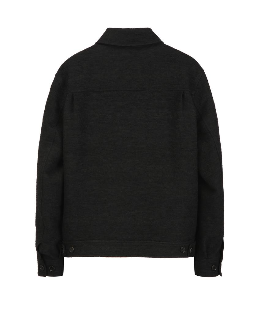 JILLSTUART NEWYORK MEN [Cangioli] Wool Tweed Jumper - Black (Jnju6C106Bk)