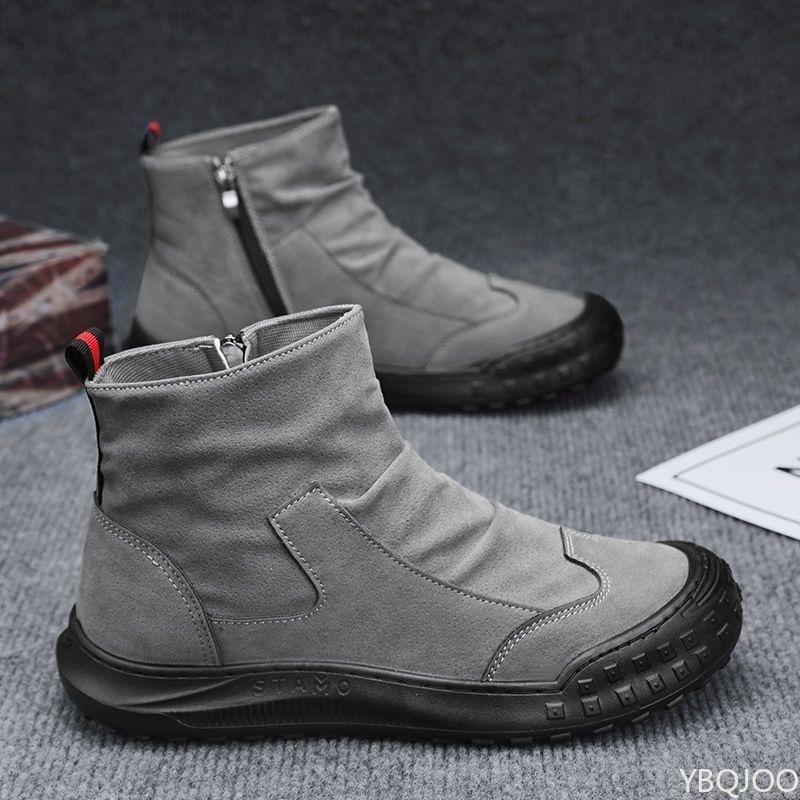 Casual Comfortable Fashionable High Top Boots Autumn New Breathable Workwear Shoes Trendy  Versatile Anti Slip Safety Shoes