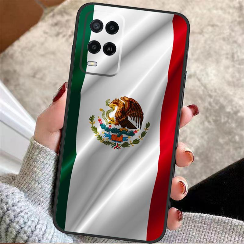 Mexico Mexican Flag Case For Oppo A5 Pro A38 A58 A78 A98 A54 A74 A94 A18 A57 A17 A77 A80 A60 A40 A96 A76 A16 A15