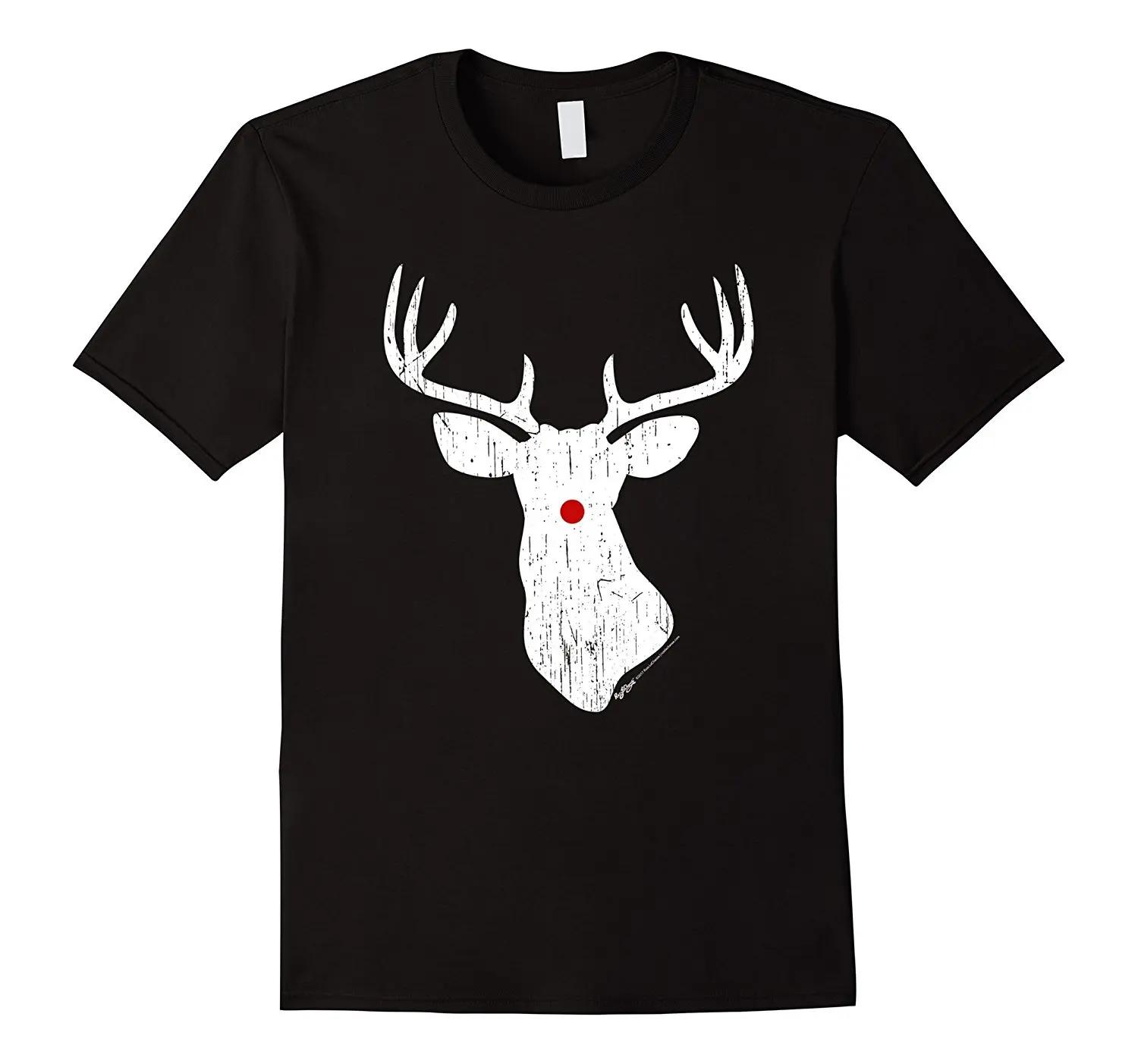 

Vintage Christmas Reindeer T-Shirt 100% Cotton O-Neck Summer Short Sleeve Casual Mens T-shirt Size S-3XL - Men s Summer Cotto... S