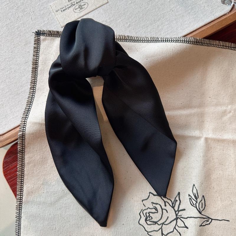 

Корейская минималистичная атласная лента-бант заколка для волос для женского хвостика - Универсальный и стильный аксессуар для волос