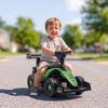 Children's F1 Ride-On Push Car, Musical Steering Wheel, Quiet Wheels, 18-36 Months, Green