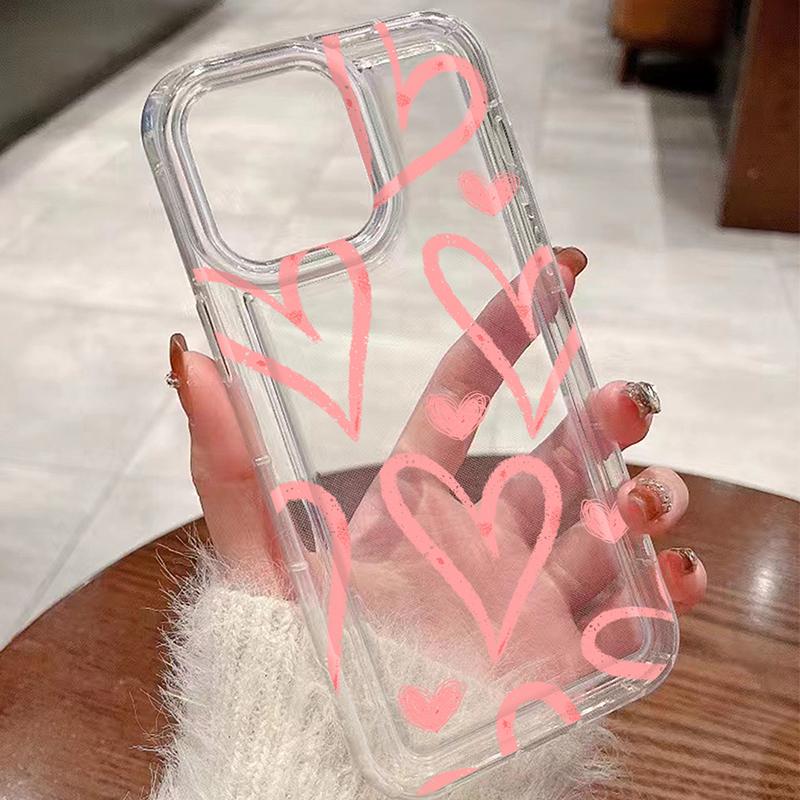Shockproof Soft Clear Phone Case For Xiaomi Poco F5 X6 X3 Pro Mi 11 Lite 5G 14 13T 13 12T 12 Pro Love Heart Flower Cover