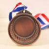 5.2cm Gold/Silver/Bronze Medal Sports Rewards with Neck Ribbon Class Rewards Metal Winner Medals for Competitions Party Race