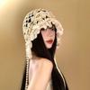 Women’s Hat New Arrivalsweetcut Out Hat Women's Knitting Baotou Hat Photo Fashion Handmade Lace Hat