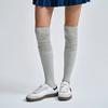W Summer Shirred Knee Socks (GRAY)