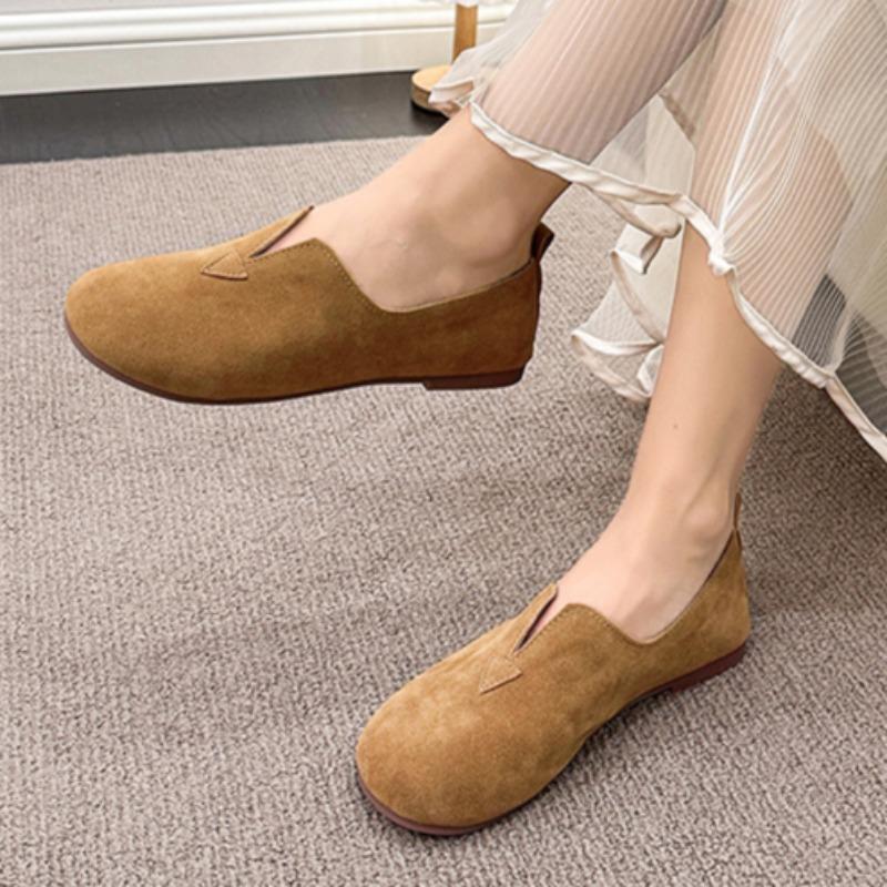 Fashion Women Flats Shoes Retro Round Toe Loafers Shoes for Women Slip on Casual Plus Size Breathable Sneakers Women Zapatos De Mujer