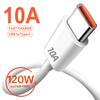 Kabel USB typu C 120W 10A rychlé nabíjení drátový mobilní telefon USB pro Huawei P30 Xiaomi Realme Samsung Poco x6 datový kabel USB C