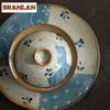 110ml Hand-painted Blue Cloth Floral Patchwork Gaiwan Retro Tea Tureen Tea Bowl With Lid Kit Tea Maker Cover Bowl Tea Items Gift