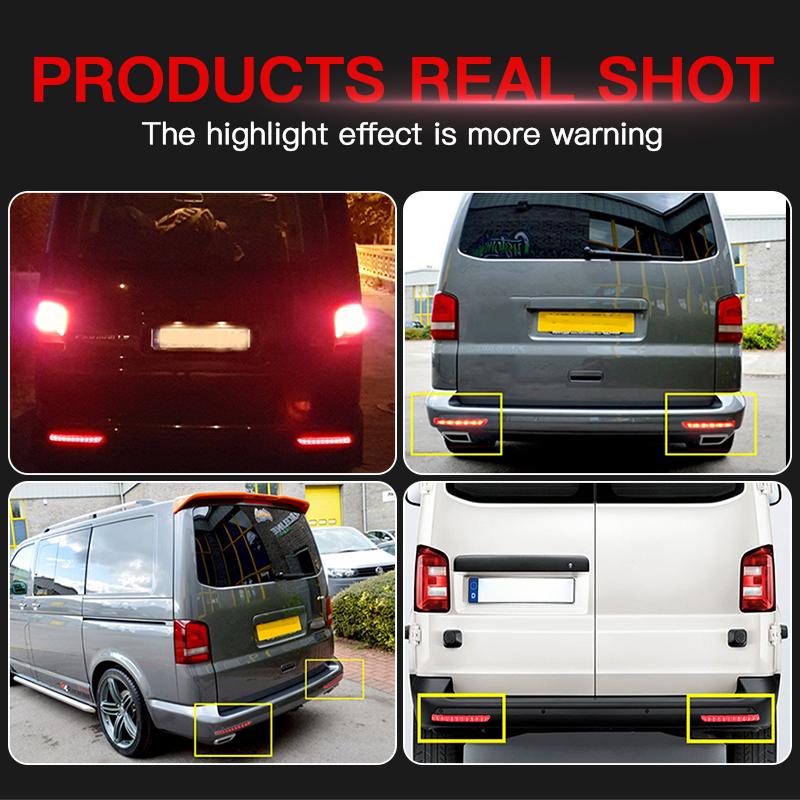Car Rear Bumper Lamp for VW T5 Transporter/ Caravelle / Multivan 2012-2016 LED Tail Signal Lamp Brake Lights Car Accessories