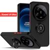 Holder Funda for Xiaomi 15 Ultra 14 Pro Case Armor Ring Stand Translucent PC Cover for Xiaomi 14 Ultra Full Protective Cover
