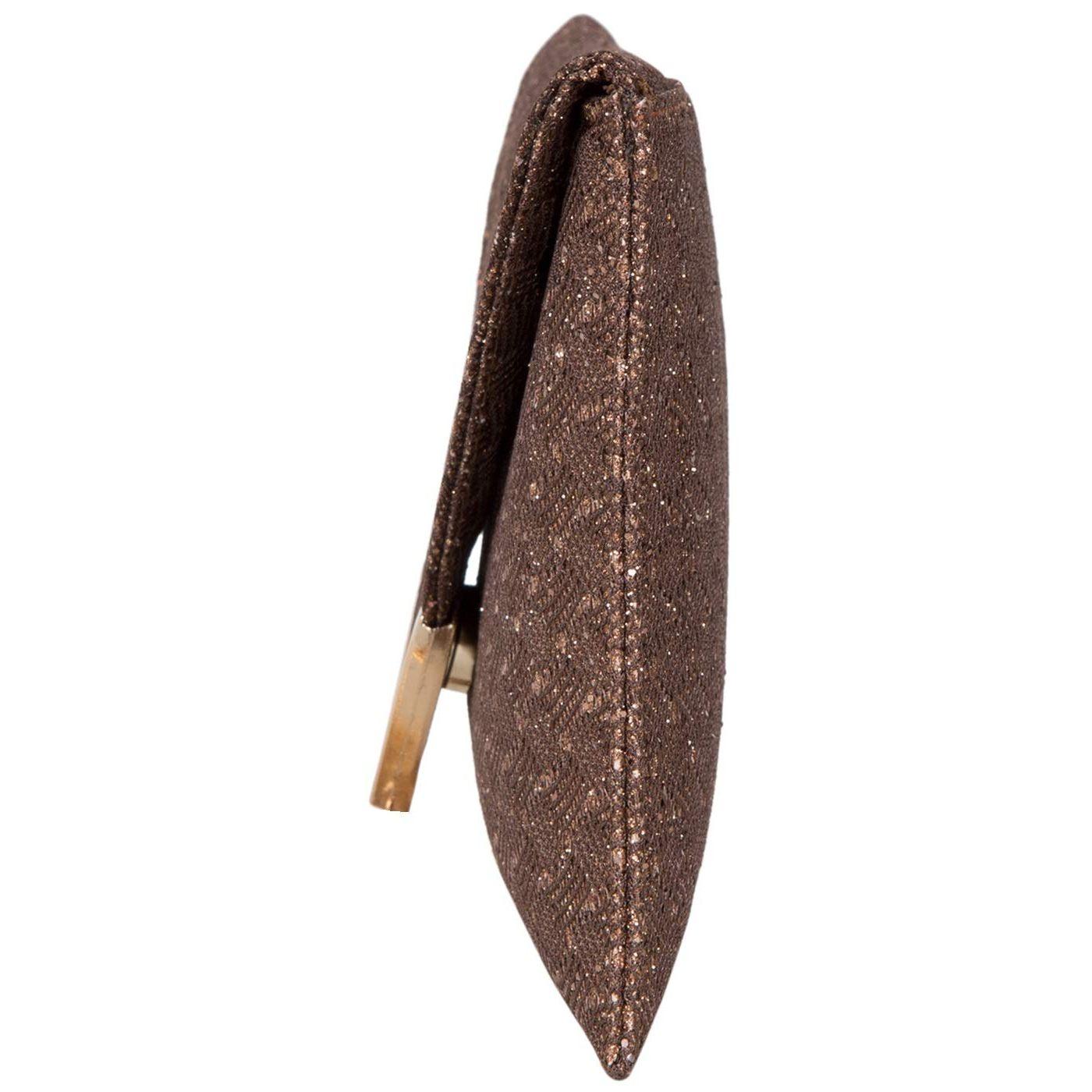 Женская сумка-клатч/слинг 10 x 1 c медный — фото 9