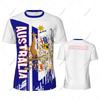 Australien Flagge Herren Sport T-Shirt Damen T-Shirts Trikot für Fußball Laufen Radfahren Tennis Fitness Fans