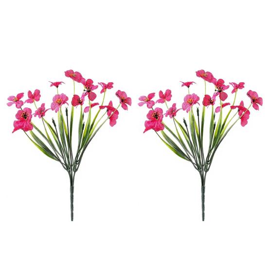 Artificial Flowers Adjustable Height Fade-Resistant Handmade Realistic Silk Petals No Watering Sunlight Floral Display Arrangement