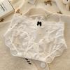 4PCS Women's Lace Panties M-XL Thin Sexy Ice Silk Briefs Dots Breathable Underwear Female Soft Intimates