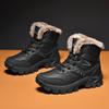 Men Snow Boots Thick Soled Non Slip High Top Warm Plush Casual Sneakers High Quality Waterproof Leather Outdoor Walking Boots