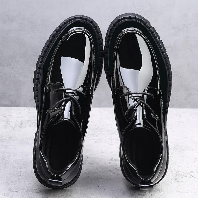 Leather shoes men's green autumn new breathable men's casual shoes fashion British business formal men's shoes