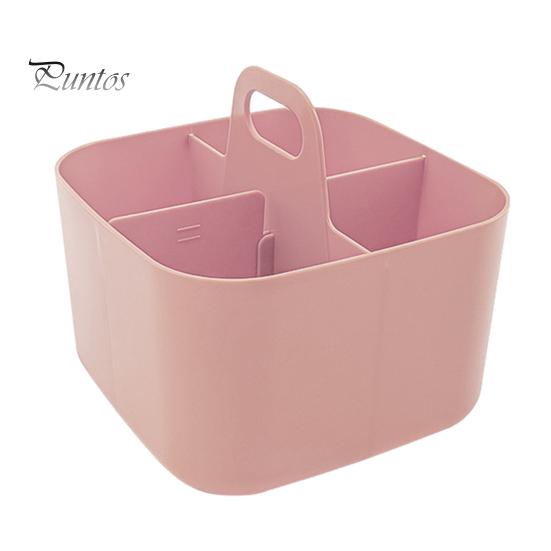 Stackable Desk Organizer Storage Box with Handle Large Capacity Multiple Compartments Pencil Holder Caddy Organizer
