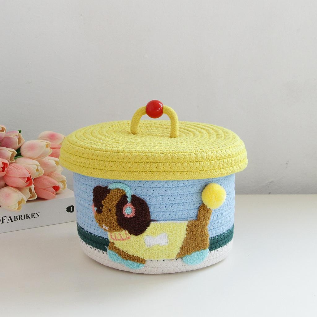 Cartoon Desktop Storage Box, Living Room Coffee Table, Household Storage Basket, Snack, Sundries, Cosmetics Organization