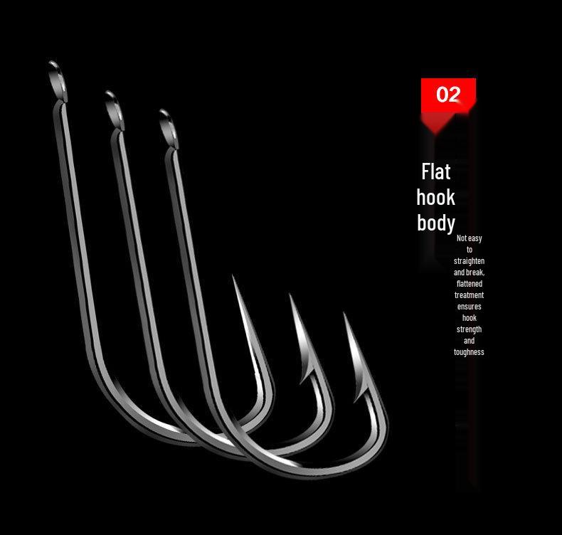 Tuna Mouth Hand-Tied Double Hook Leader for Carp and Small Fish with Black Sleeve