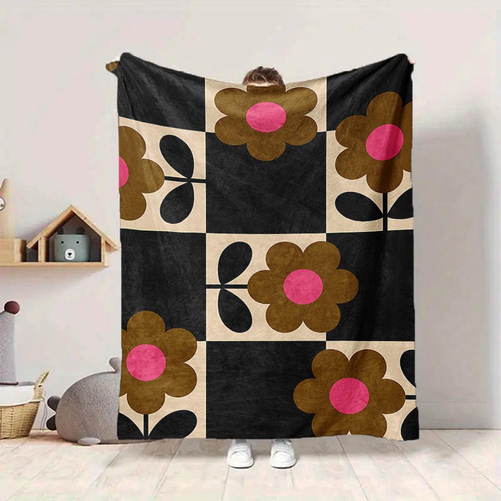 1pc Flower Pattern Blanket Warm,Perfect for Camping And Travel, Making It a Great Gift for Any Season yy250904053