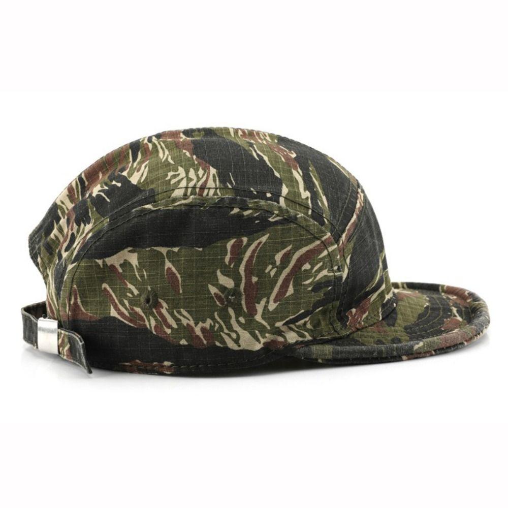 Camouflage Short Brim Caps Versatile Camp Caps Trend Outdoor Hats for Men and Women