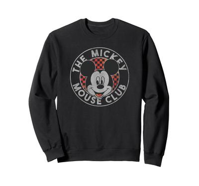 Disney Micky und Freunde Schachbrettmuster Micky Maus Club Logo Sweatshirt