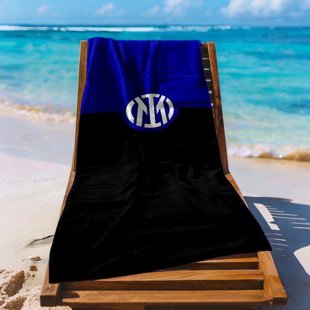 Inter Milan Beach Towel Quickdry Soft Microfiber Comfortable Lightweight Suitable For Swimming Gym Camping Yoga Vacation