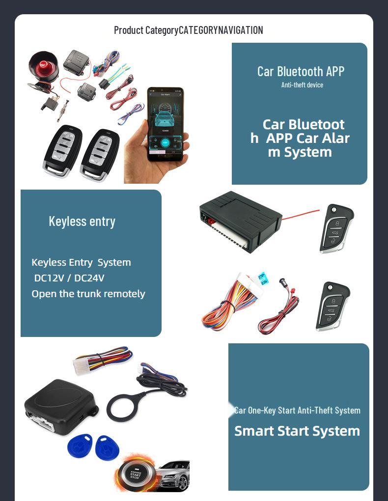 Închidere Centralizată cu Telecomandă Fără Cheie pentru Mașină 12V cu Control pe Trei Motoare și Lamă de Cheie Pliabilă