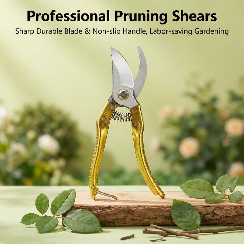 1pcs Floral Cutter Stem Thinning - Heavy-Duty SK5 Steel Horticultural Scissors for Tree Branch Trimming & Fruit Picking