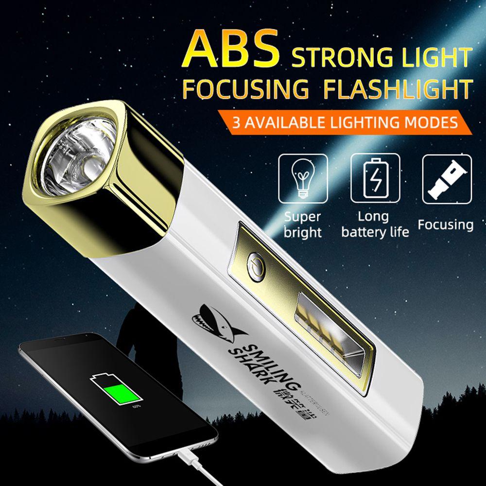Outdoor IP68 Waterproof LED Flashlight USB Rechargeable Ultra Bright Torch Powerful Flashlight Power Bank Flashlight Portable