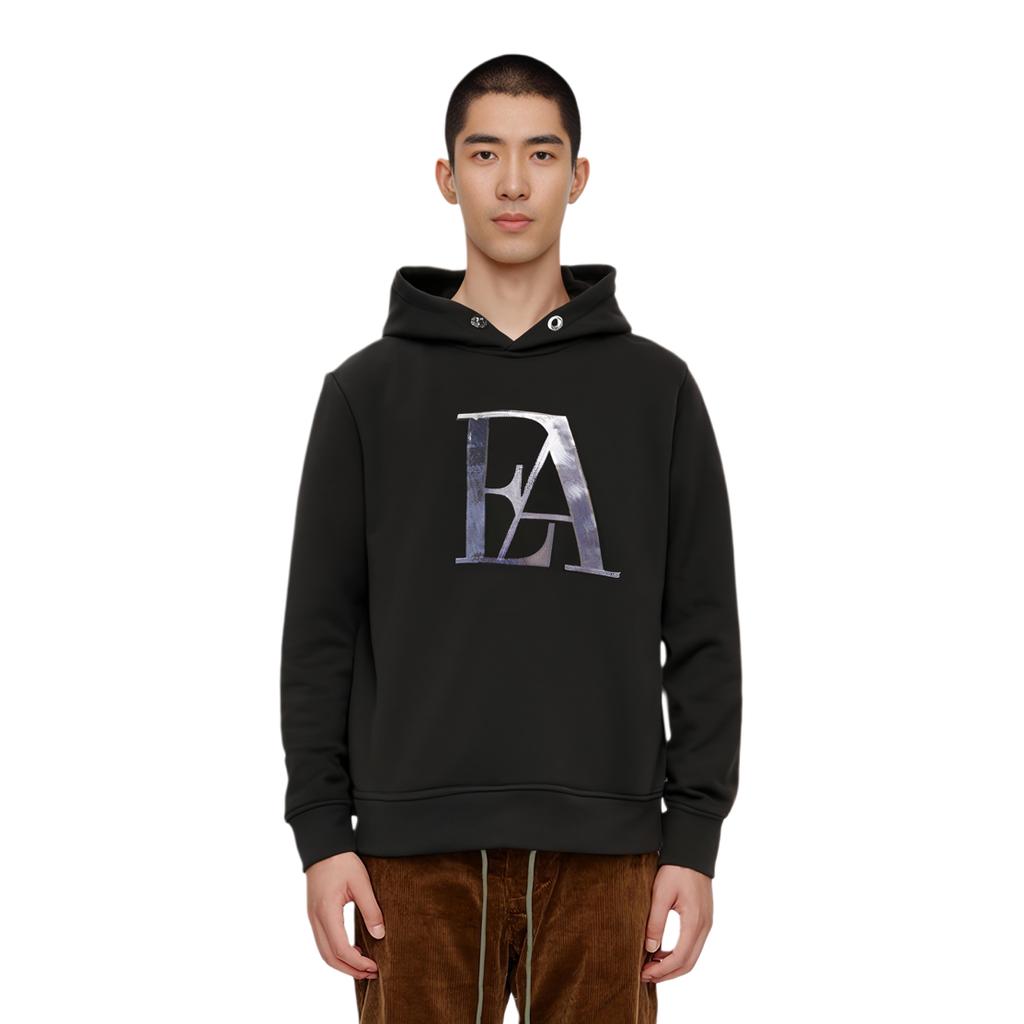 EMPORIO ARMANI EA Sweatshirts Men's Black Hooded Moderate Regular 6H1MA9-1JDSZ-0999