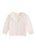 Baby Girl INS Style Hollow Knit Cardigan with Doll Collar - Spring/Autumn Long Sleeve Sweater