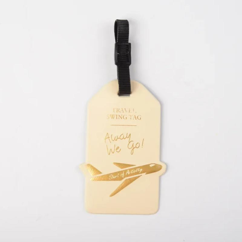 

Аксессуары для путешествий Женские и мужские бирки для чемоданов ID Держатель адреса Креативная бирка для багажа в самолете Посадка на багаж бежевый