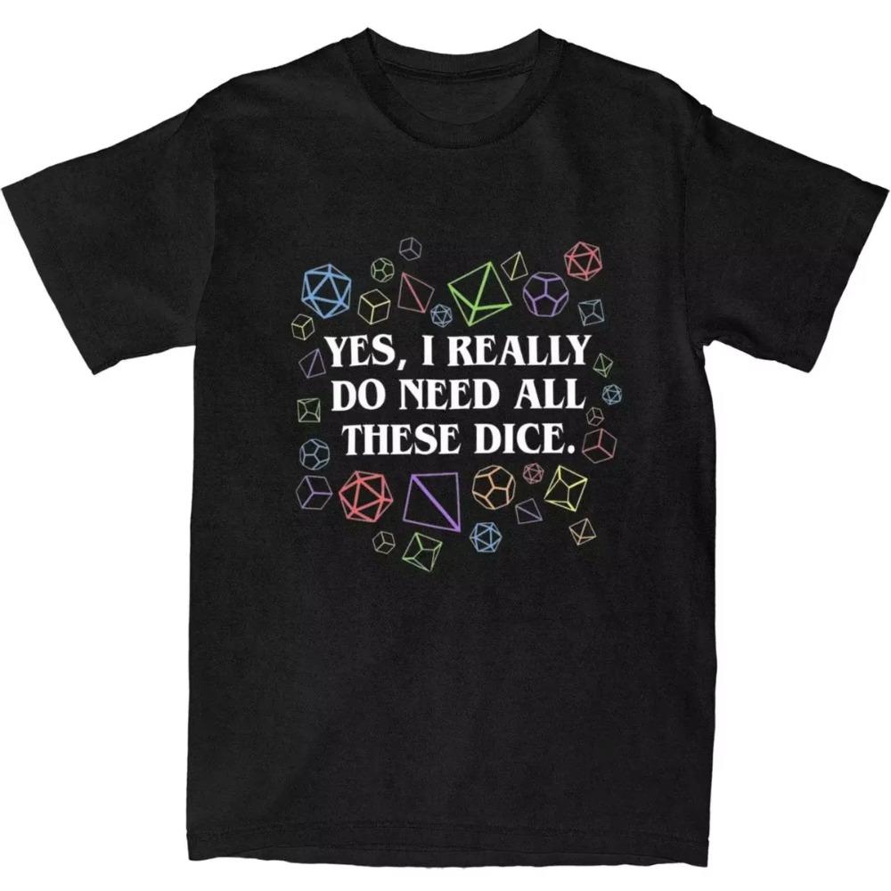 Men Women Dungeon And Dragon Dice Tabletop RPG T Shirts Accessories DND Game  T-shirt Clothes Fashion Tee Shirt