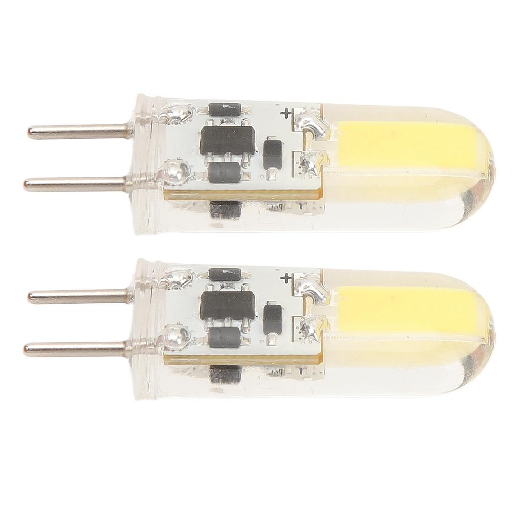 2PCS Silicone LED Light Bulb GY6.35 COB 1505 3W 12V 300LM for Cabinets Closets Outdoor Home Office