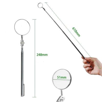 Telescoping Inspection Dental Round Mirror Extending Angle View 360°Bending Angle Mirror Dentist