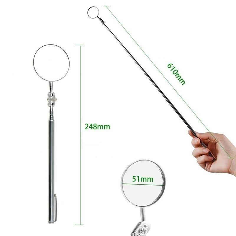 

Telescoping Inspection Dental Round Mirror Extending Angle View 360°Bending Angle Mirror Dentist S