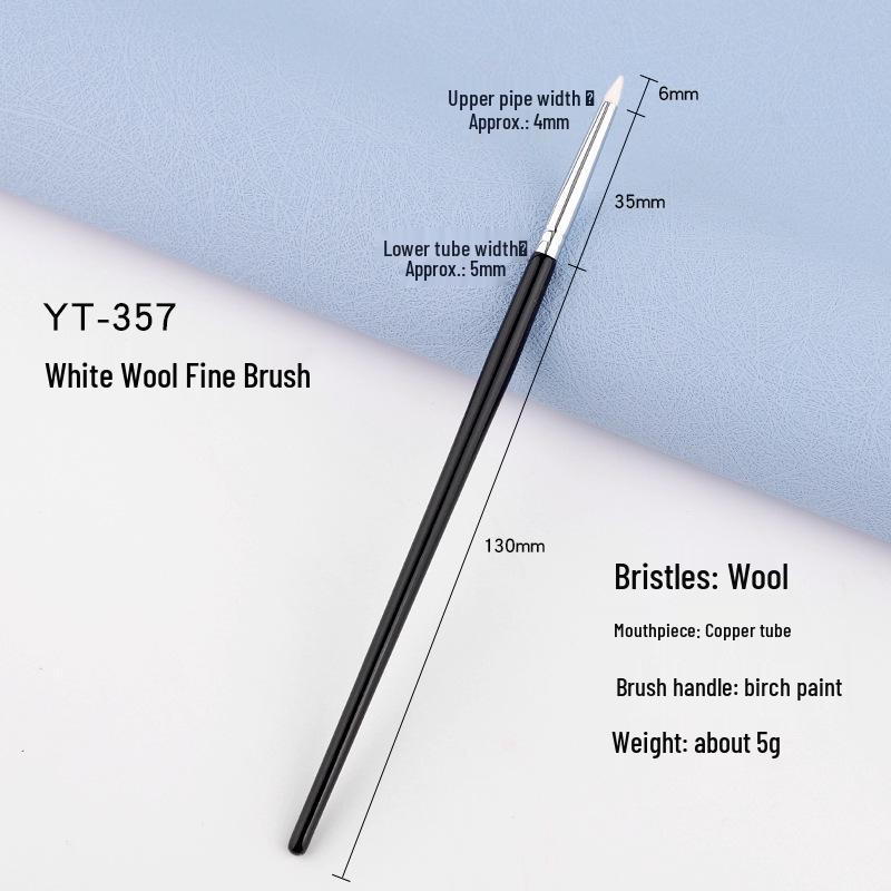

7-Piece Wool Makeup Brush Set for Eyes: Eyeshadow, Blending, Under-Eye, Eyeliner, Detailing.