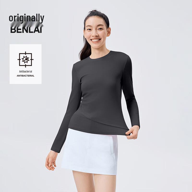 

Benlai Women s Antibacterial Slim-Fit Long-Sleeve T-Shirt L