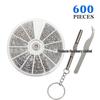 600/1000pcs Round Boxed Toolkit for Sunglasses & Watch Temple Screw Repair