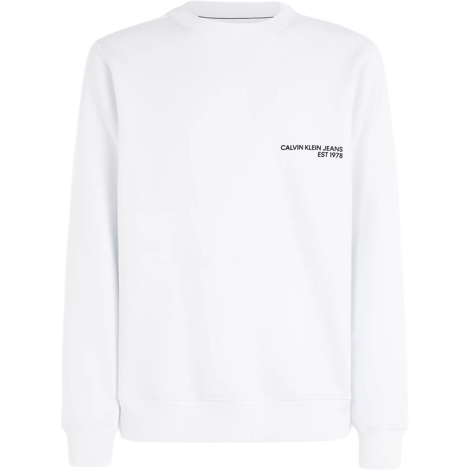 

Calvin Klein Jeans Minimalist Letter Logo Printed Casual Long Sleeve Sweatshirt Men sweatshirt Bright-White J30J324625-YAF L