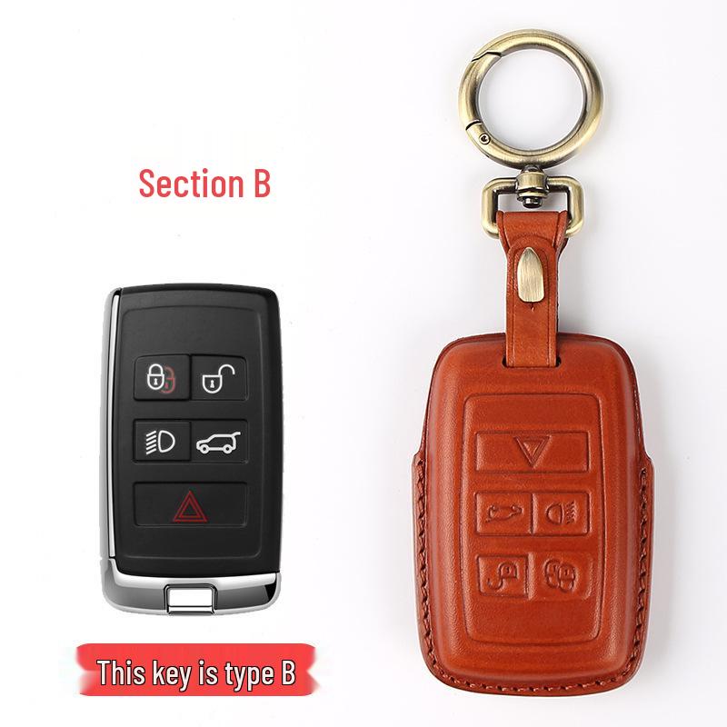 Genuine Leather Key Case for Land Rover Discovery, Sport, Evoque, and Jaguar 2020